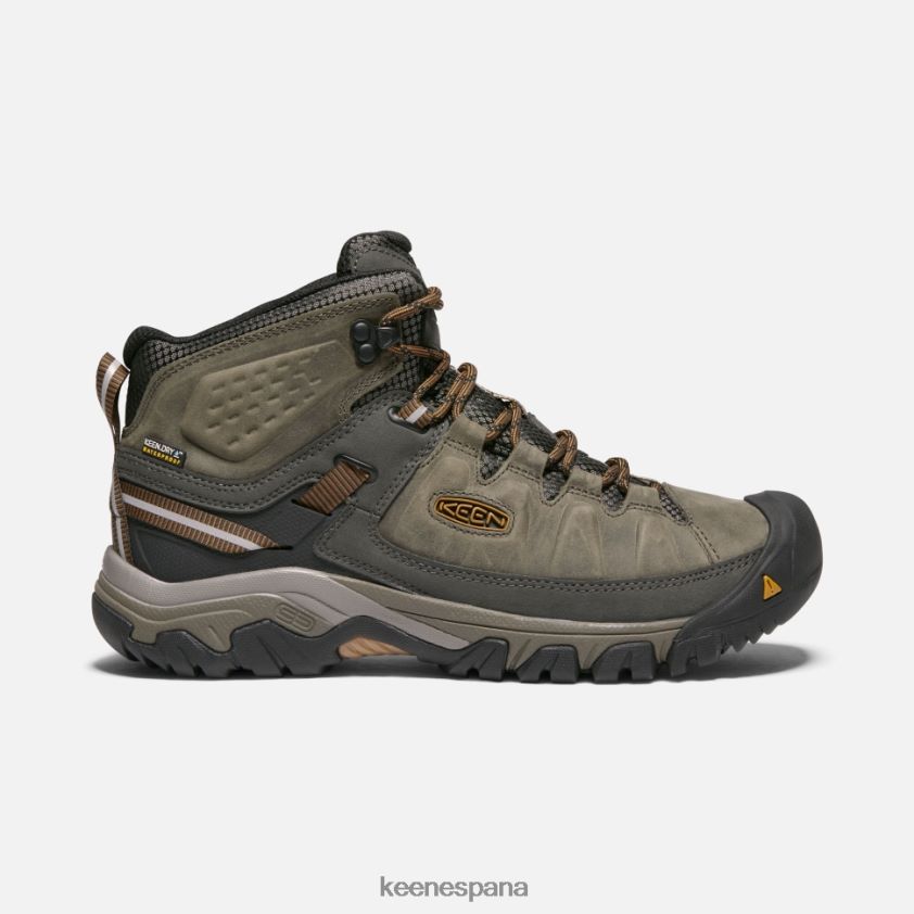 Keen targhee iii impermeable medio ancho BJ4P4X512 negro oliva-marrón dorado