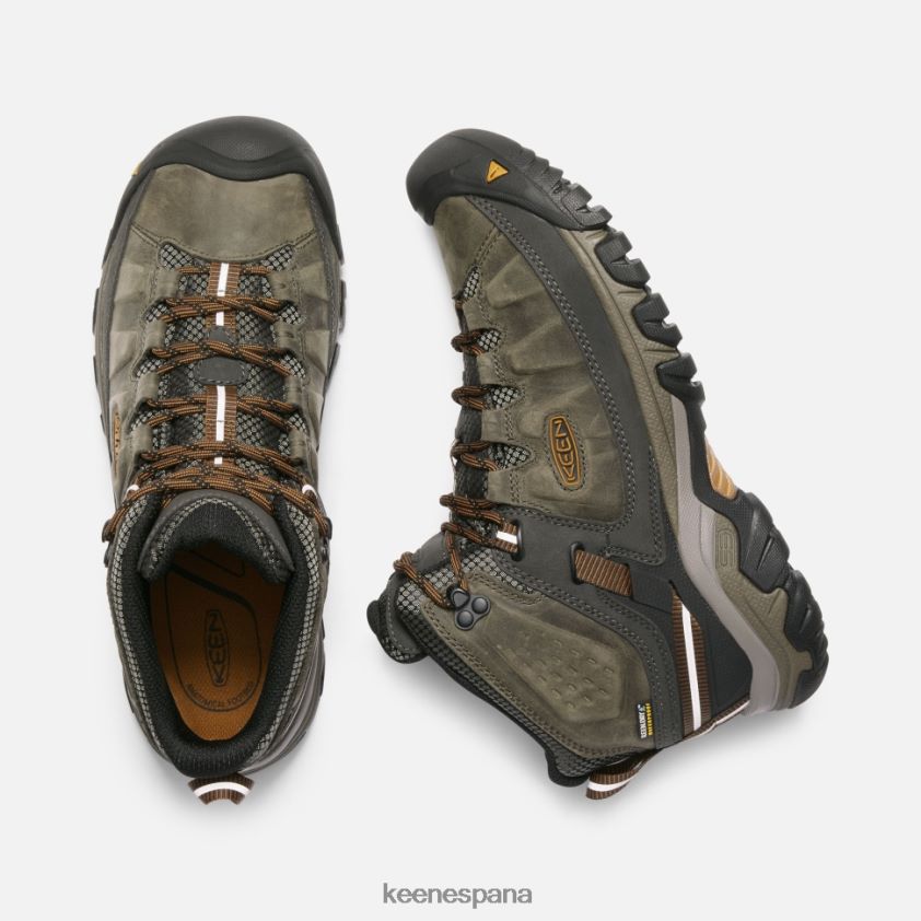 Keen targhee iii impermeable medio ancho BJ4P4X512 negro oliva-marrón dorado