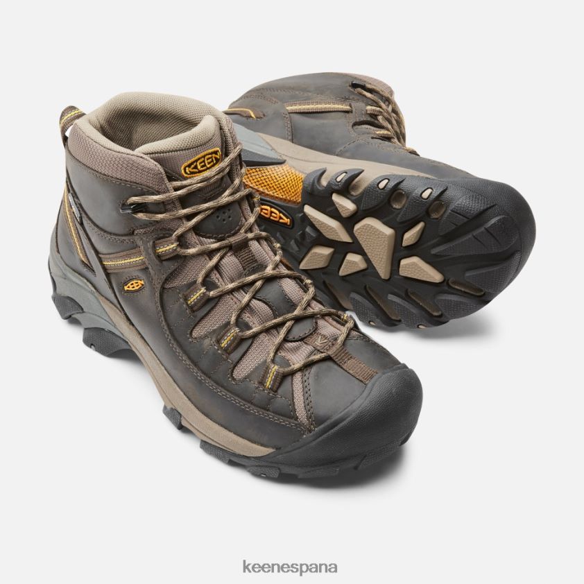 Keen botas de montaña impermeables targhee ii BJ4P4X493 negro amarillo oliva