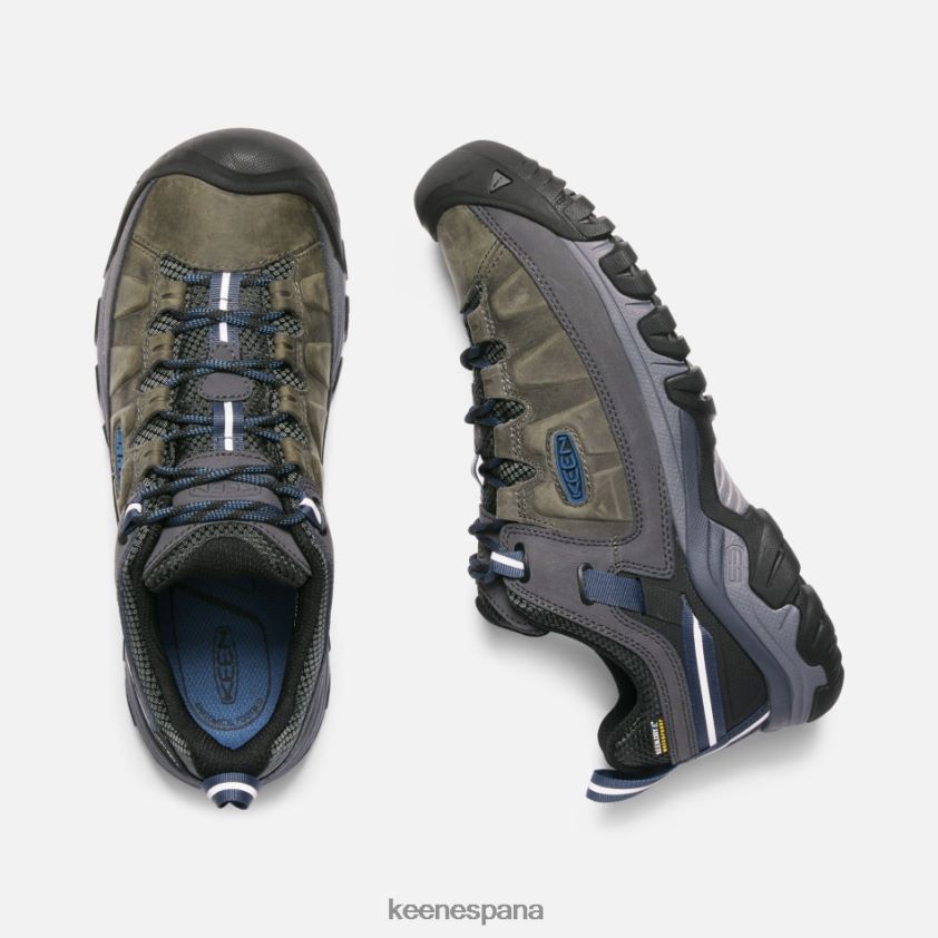 Keen zapatos de senderismo impermeables targhee iii BJ4P4X259 gris acero-azul capitán