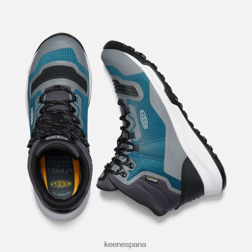 Keen botas de senderismo impermeables tempo flex BJ4P4X187 azul coral-estrella blanco