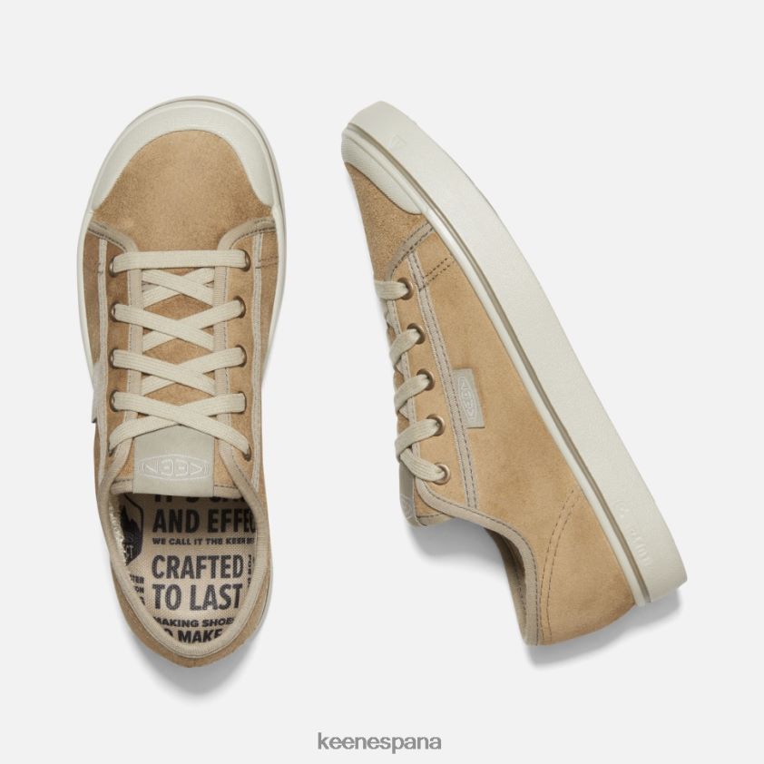 Keen zapatilla de cuero cosecha elsa BJ4P4X328 abedul beige-plateado