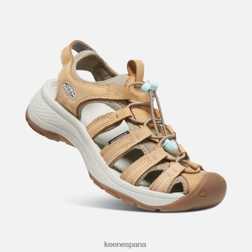 Keen sandalia astoria west de piel BJ4P4X69 vidrio azul