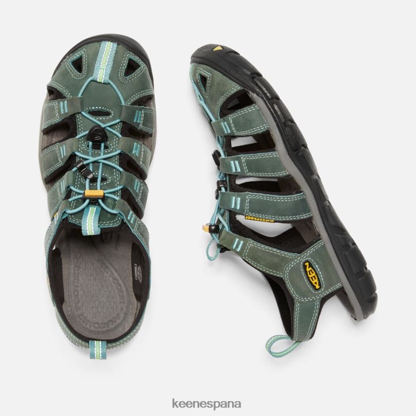 Keen sandalias cnx de cuero clearwater BJ4P4X87 mineral azul-amarillo