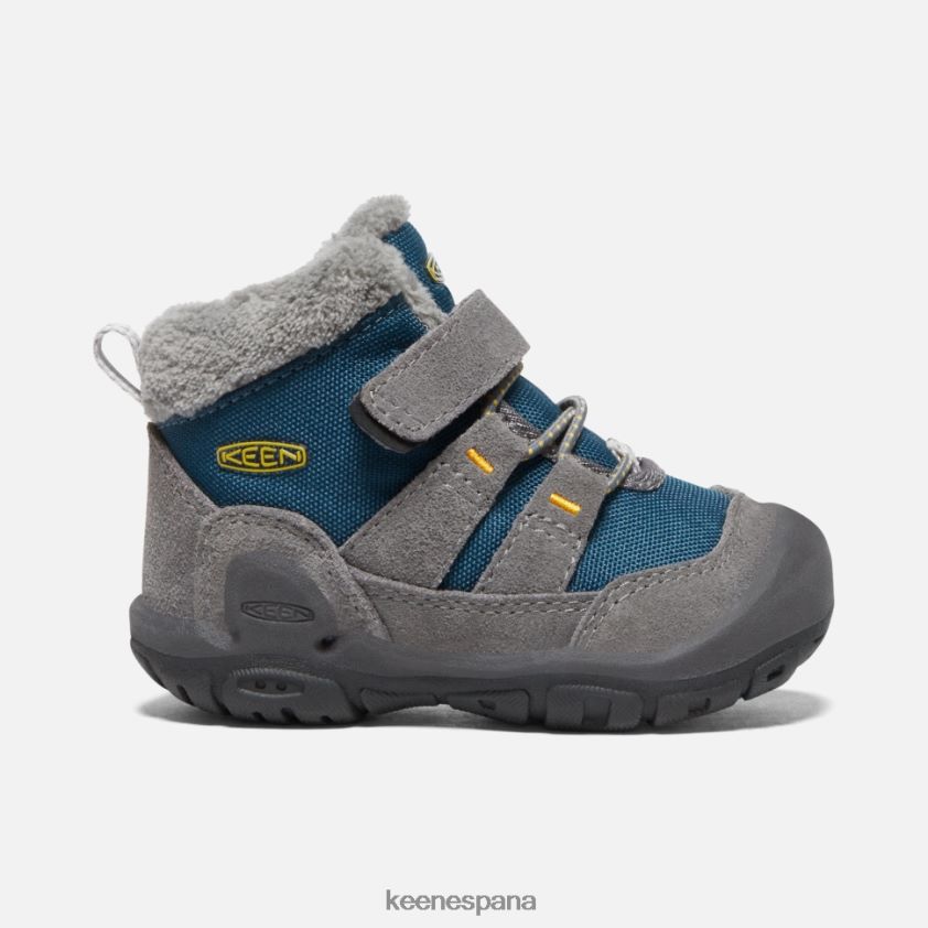 Keen chukka con nudo para niños pequeños BJ4P4X555 gris acero- azul ala verde azulado