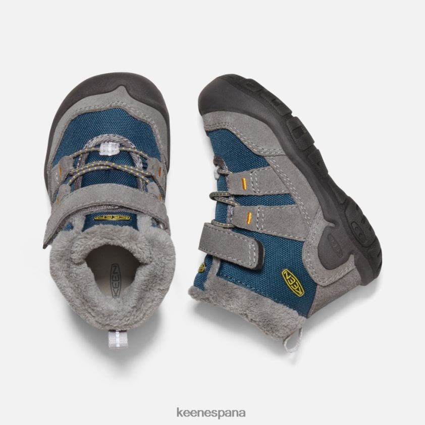 Keen chukka con nudo para niños pequeños BJ4P4X555 gris acero- azul ala verde azulado