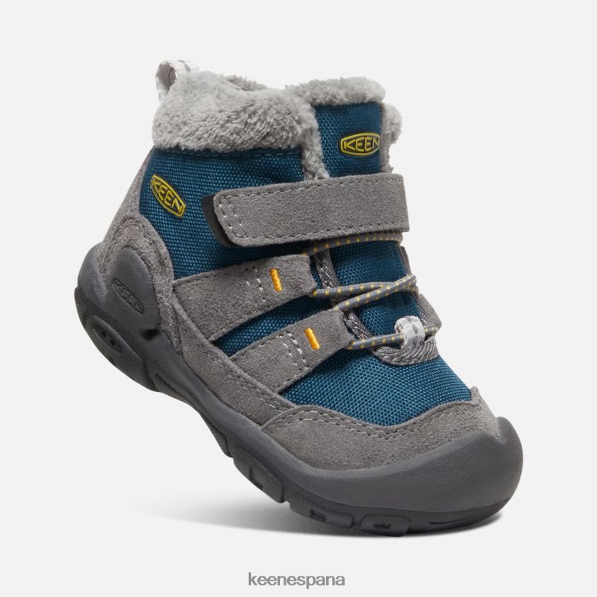 Keen chukka con nudo para niños pequeños BJ4P4X555 gris acero- azul ala verde azulado
