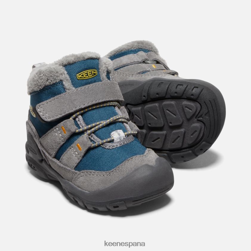 Keen chukka con nudo para niños pequeños BJ4P4X555 gris acero- azul ala verde azulado