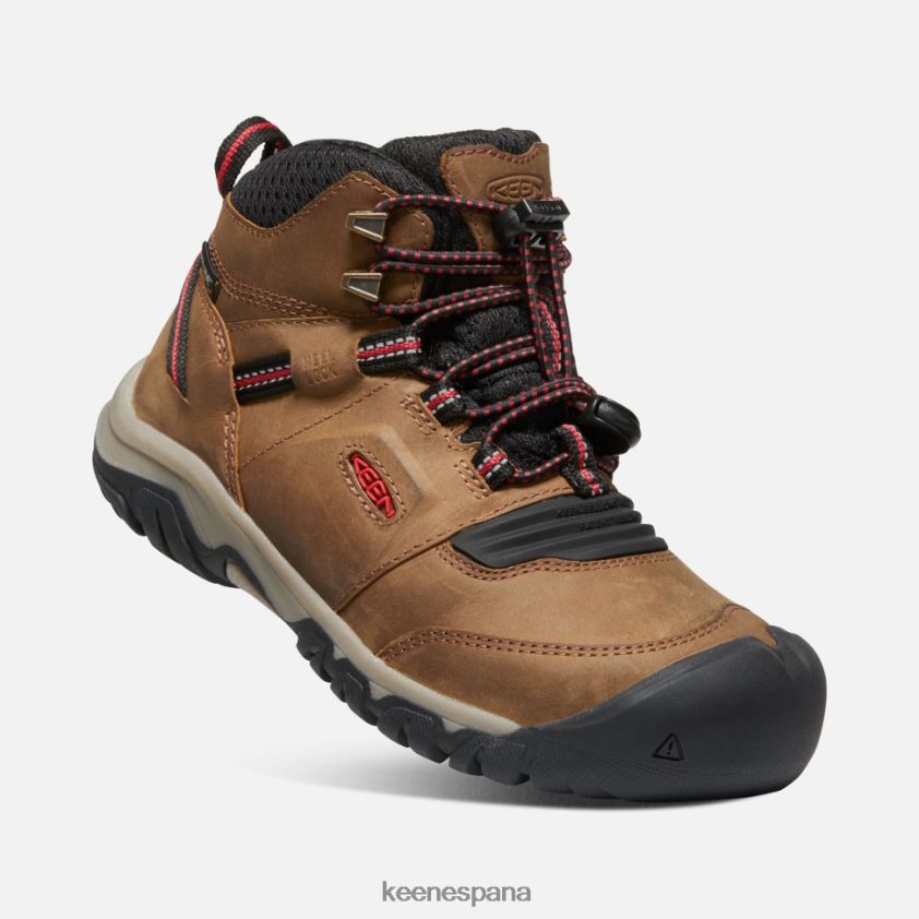 Keen Bota impermeable Big 'Ridge Flex BJ4P4X602 alfombra roja de bisonte