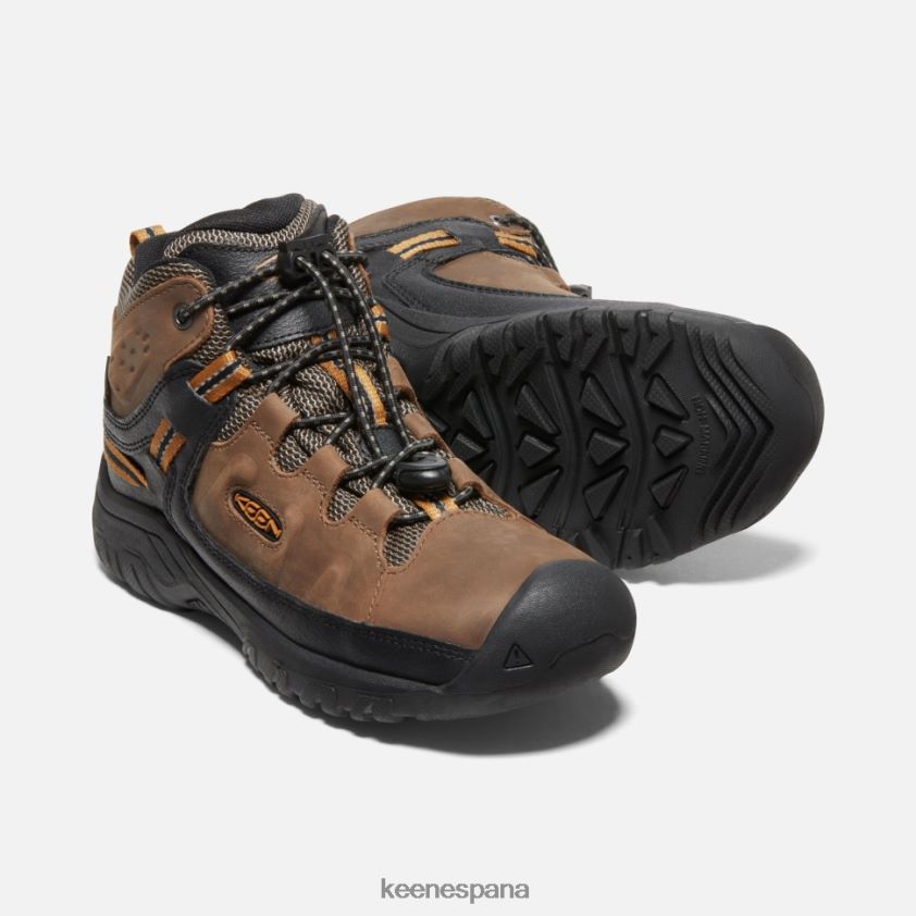 Keen bota impermeable targhee grande BJ4P4X523 marrón dorado tierra oscuro