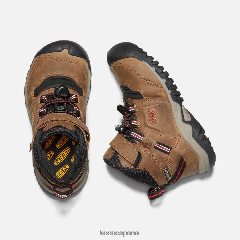 Keen bota impermeable little 'ridge flex BJ4P4X609 alfombra roja de bisonte