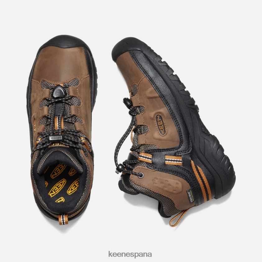 Keen botas de montaña impermeables targhee más antiguas BJ4P4X272 marrón dorado tierra oscuro