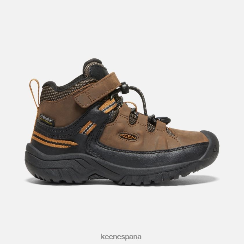 Keen botas de montaña impermeables targhee para jóvenes BJ4P4X285 marrón dorado tierra oscuro