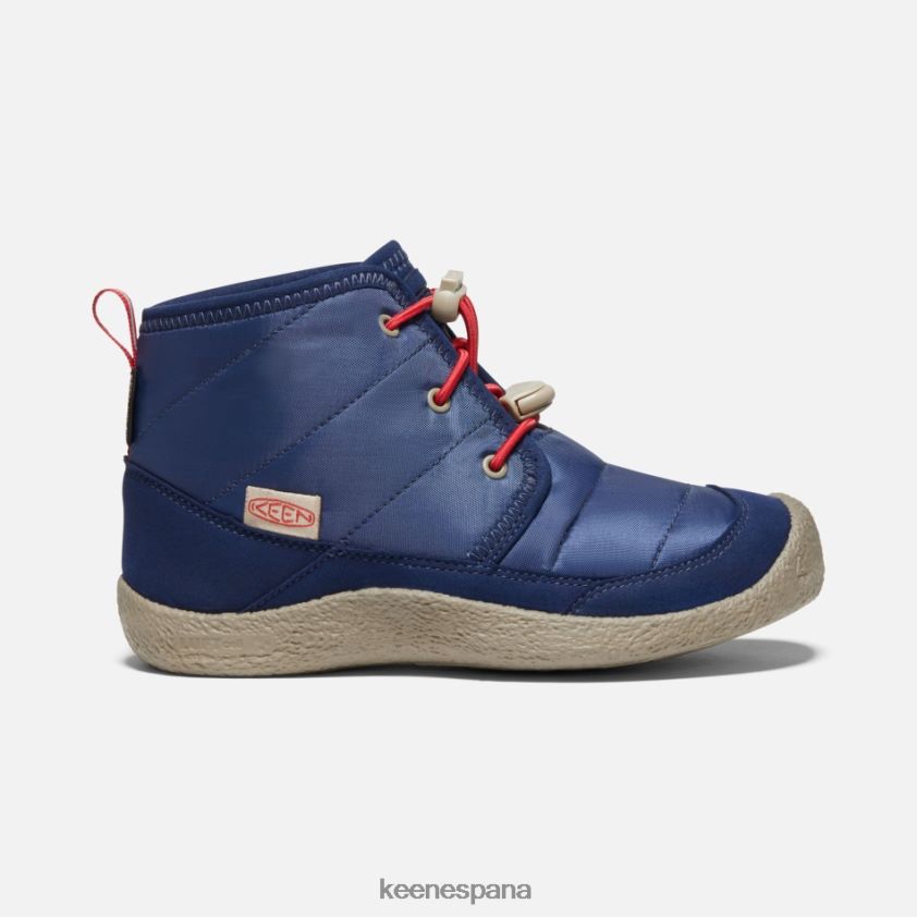 Keen chukka impermeable howser ii más antigua BJ4P4X315 alfombra roja y azul profundo