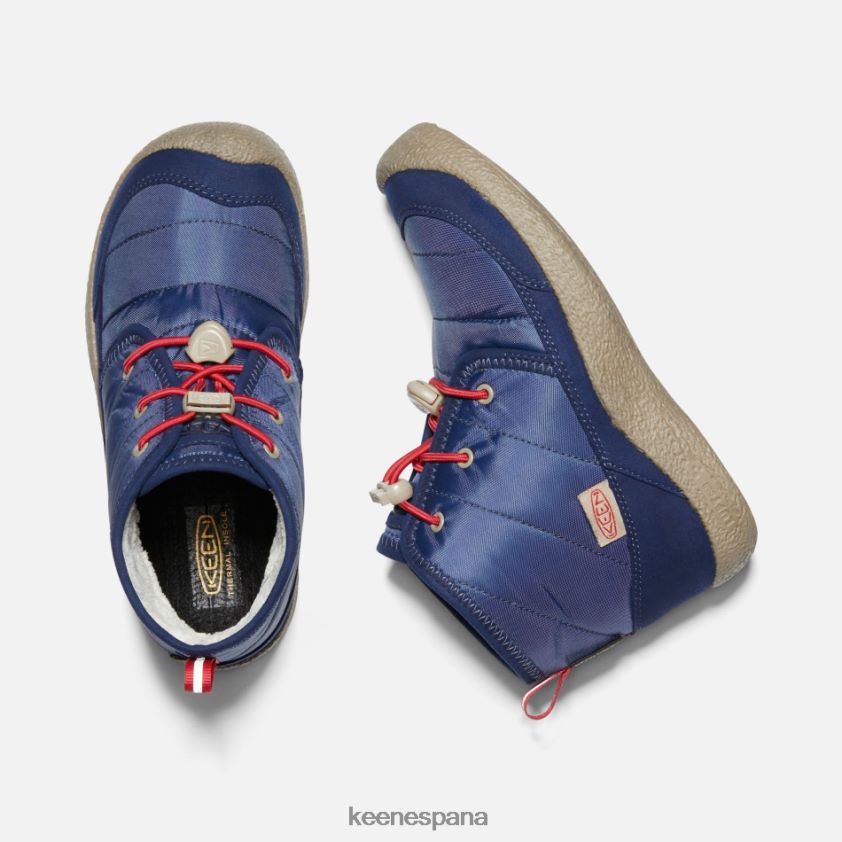 Keen chukka impermeable howser ii más antigua BJ4P4X315 alfombra roja y azul profundo