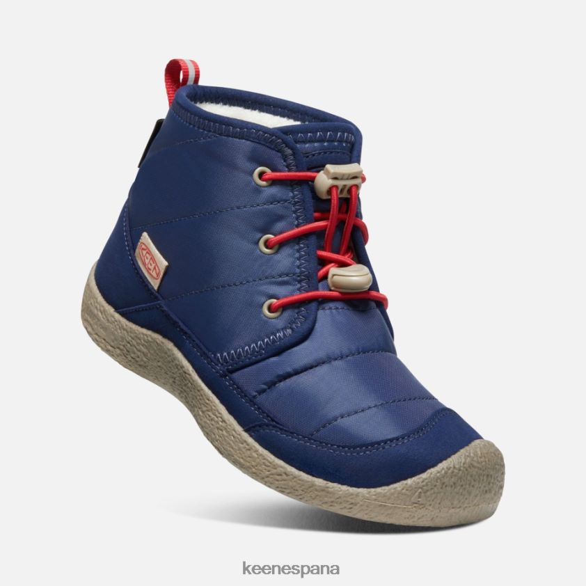 Keen chukka impermeable howser ii más antigua BJ4P4X315 alfombra roja y azul profundo